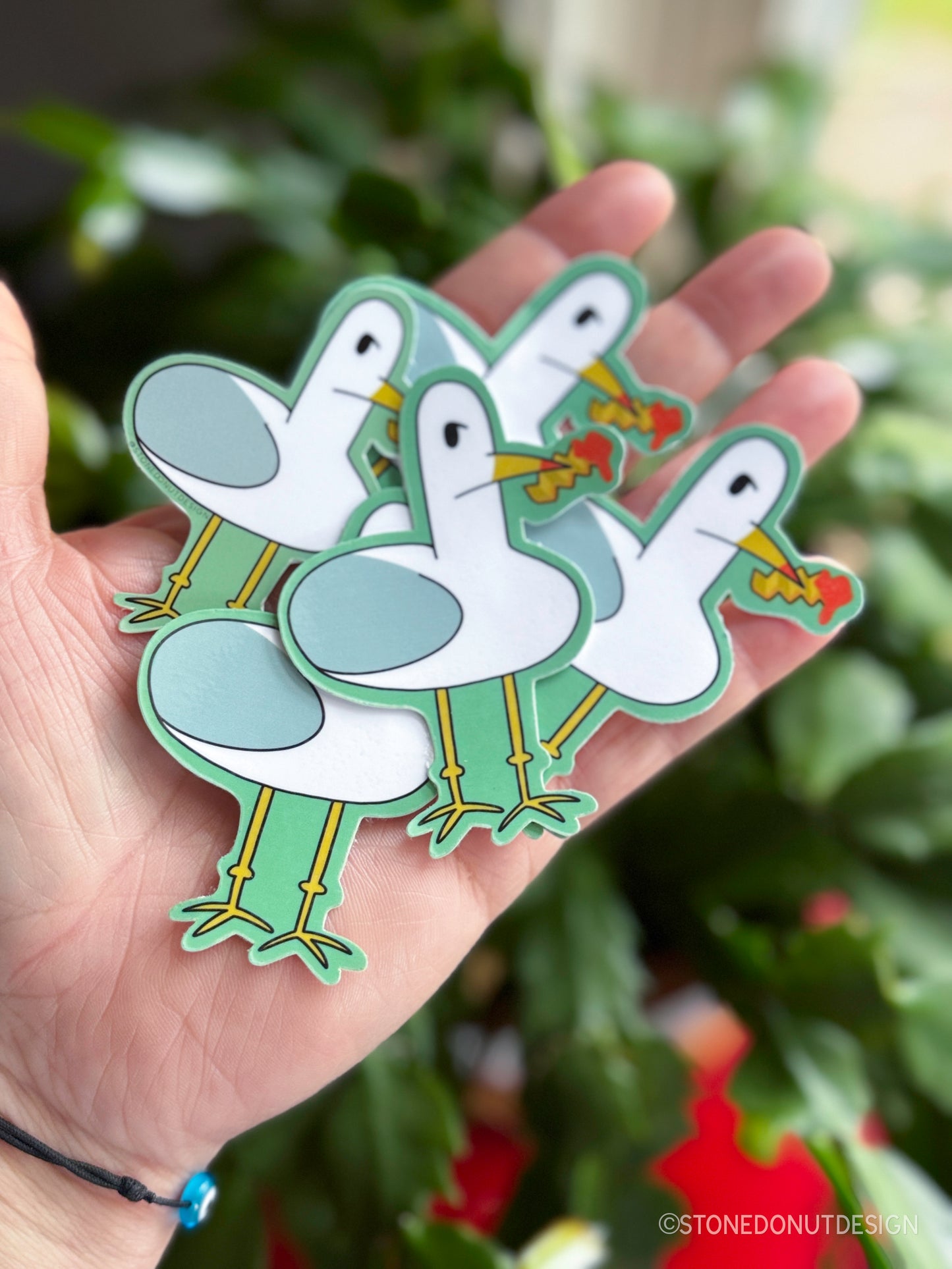 Seagull with French Fry Sticker