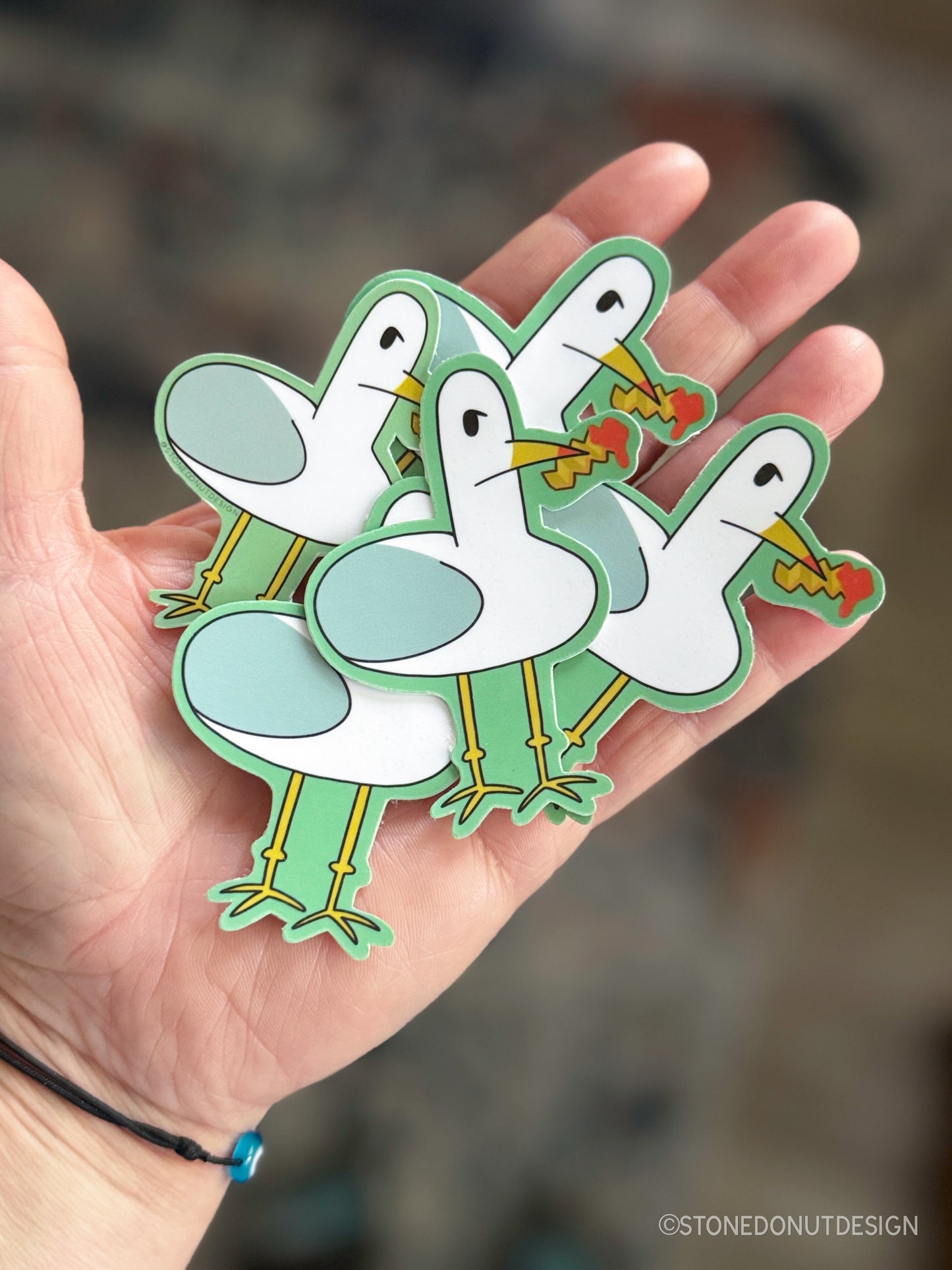 Seagull with French Fry Sticker