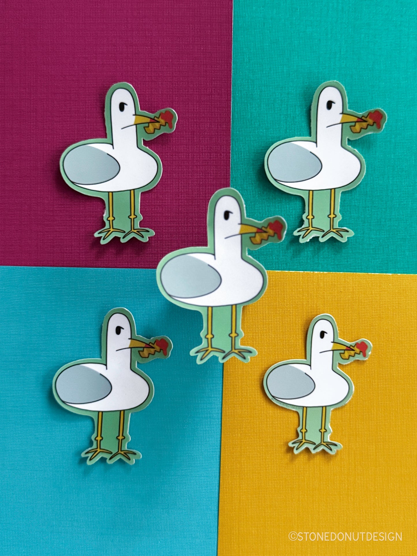 Seagull with French Fry Sticker