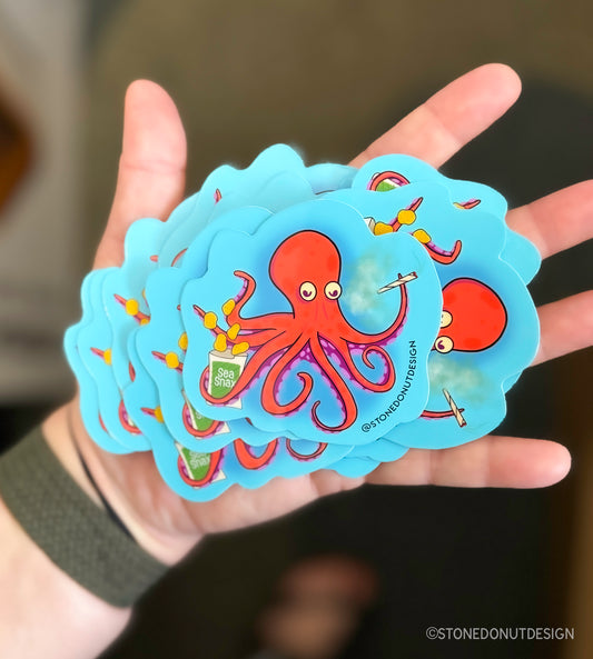 Stony Octopus Vinyl Sticker