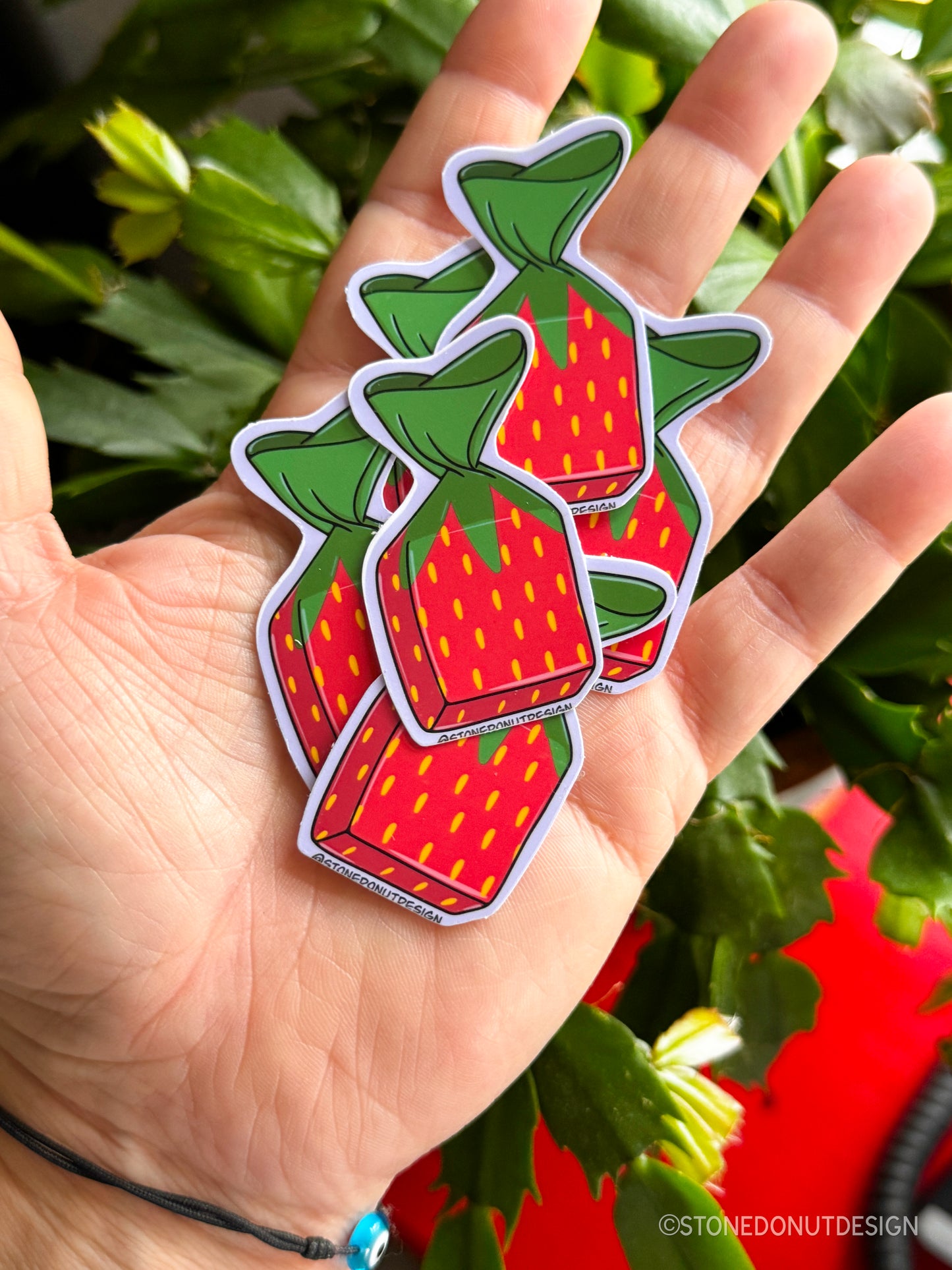 Strawberry Hard Candy Vinyl Sticker