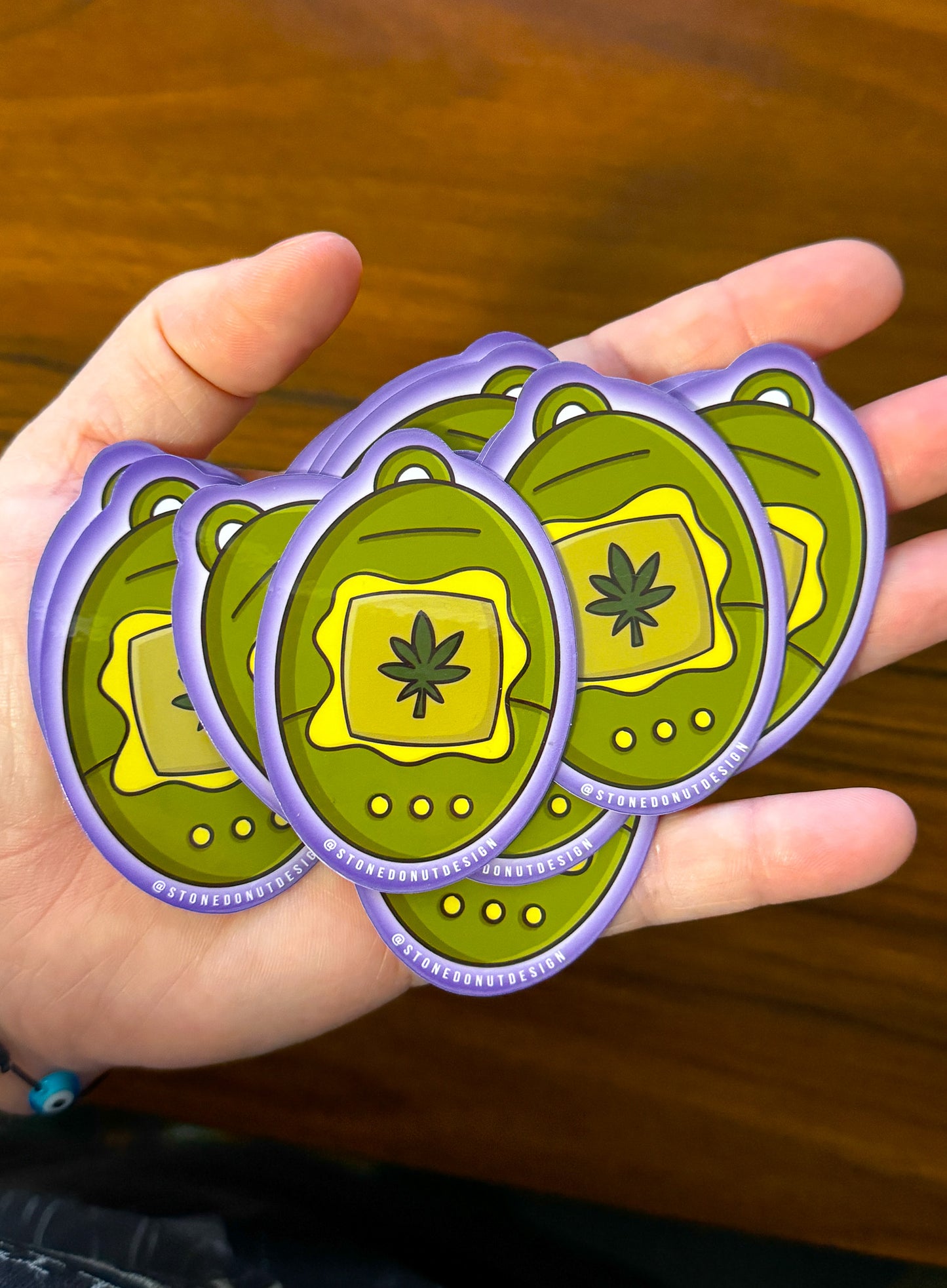 Cannabis Tomagachi Vinyl Sticker