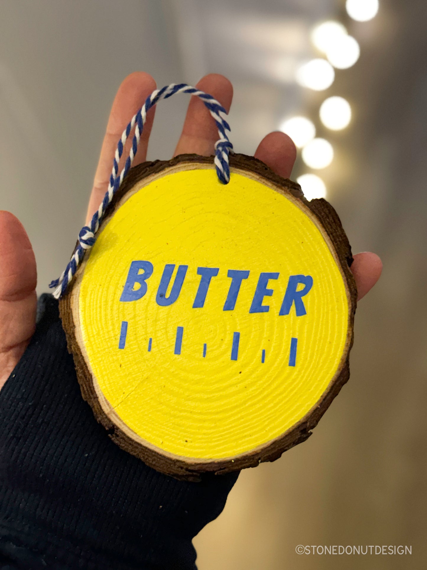 Butter Wood Slice Ornament