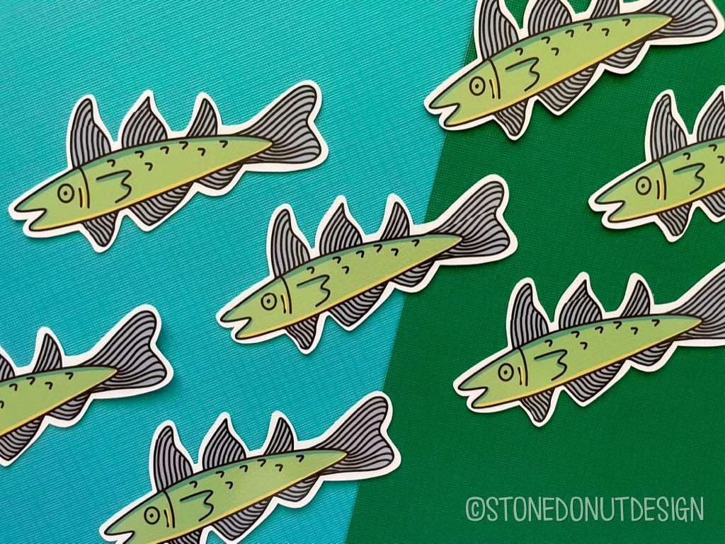 Cod Vinyl Sticker – Stone Donut Design