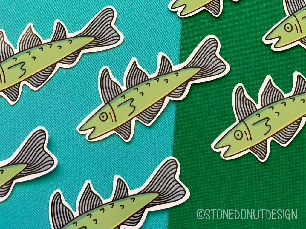 Cod Vinyl Sticker – Stone Donut Design