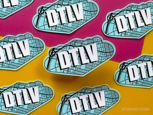 DTLV Map (Downtown Las Vegas) Vinyl Sticker