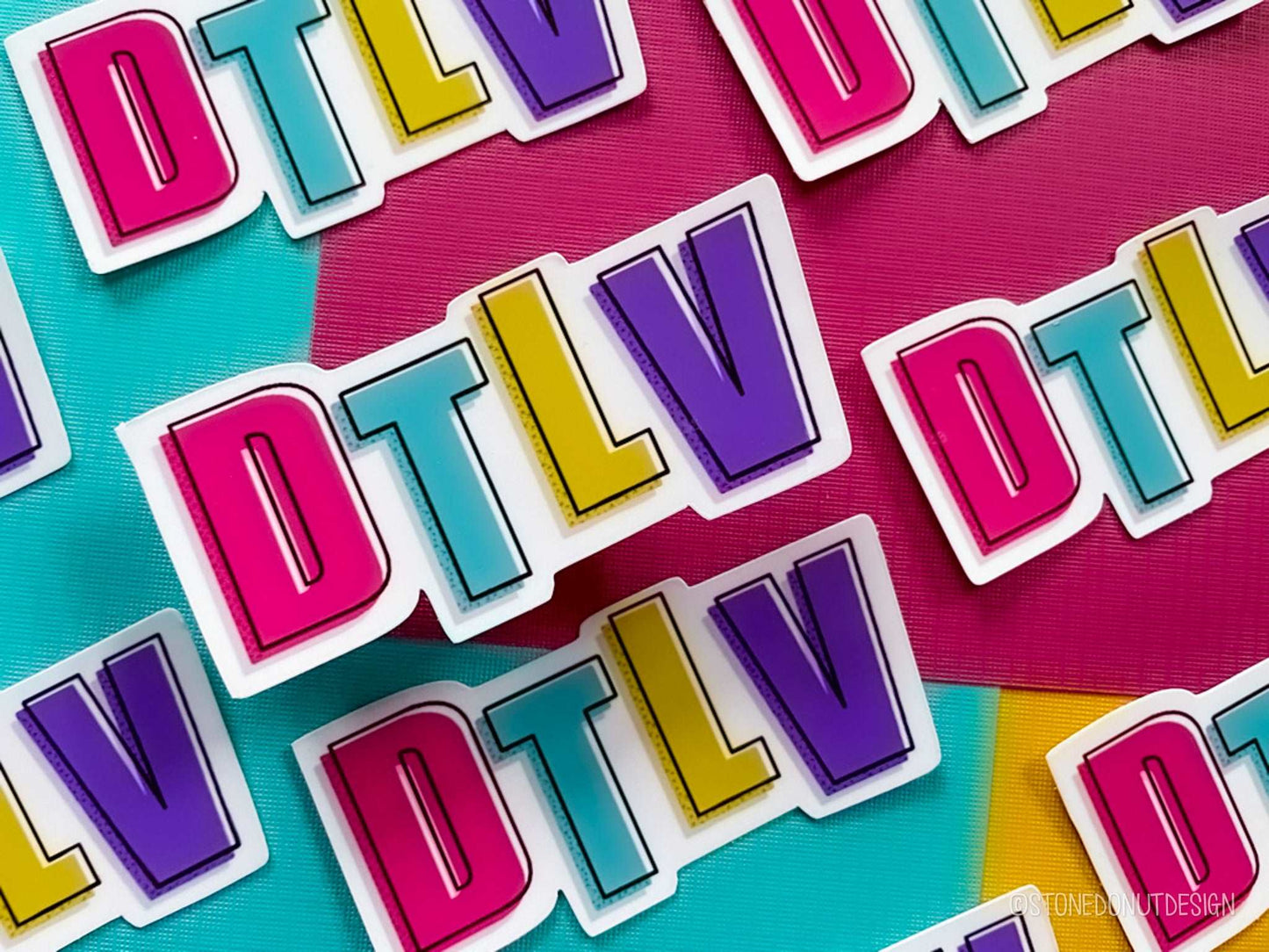 DTLV Block Letter Vinyl Sticker