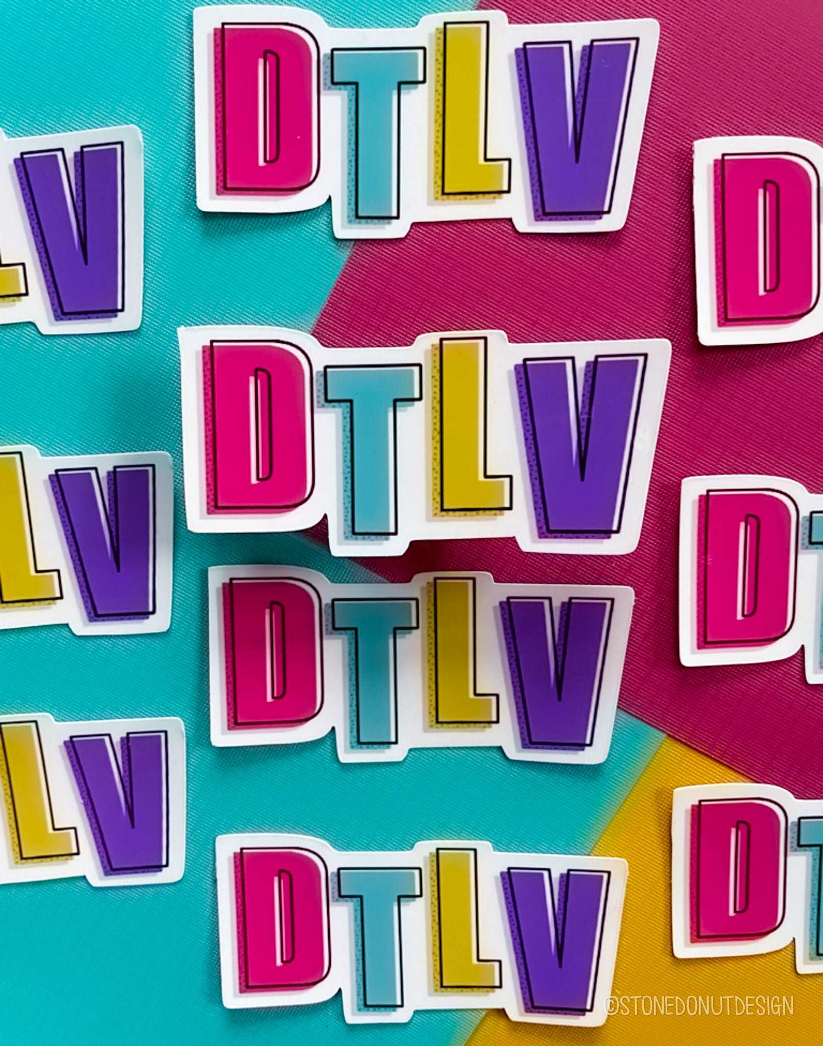 DTLV Block Letter Vinyl Sticker