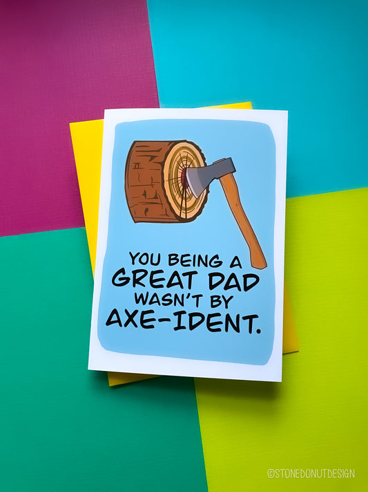 Axe Throwing Lumberjack Father's Day Card by StoneDonut Design