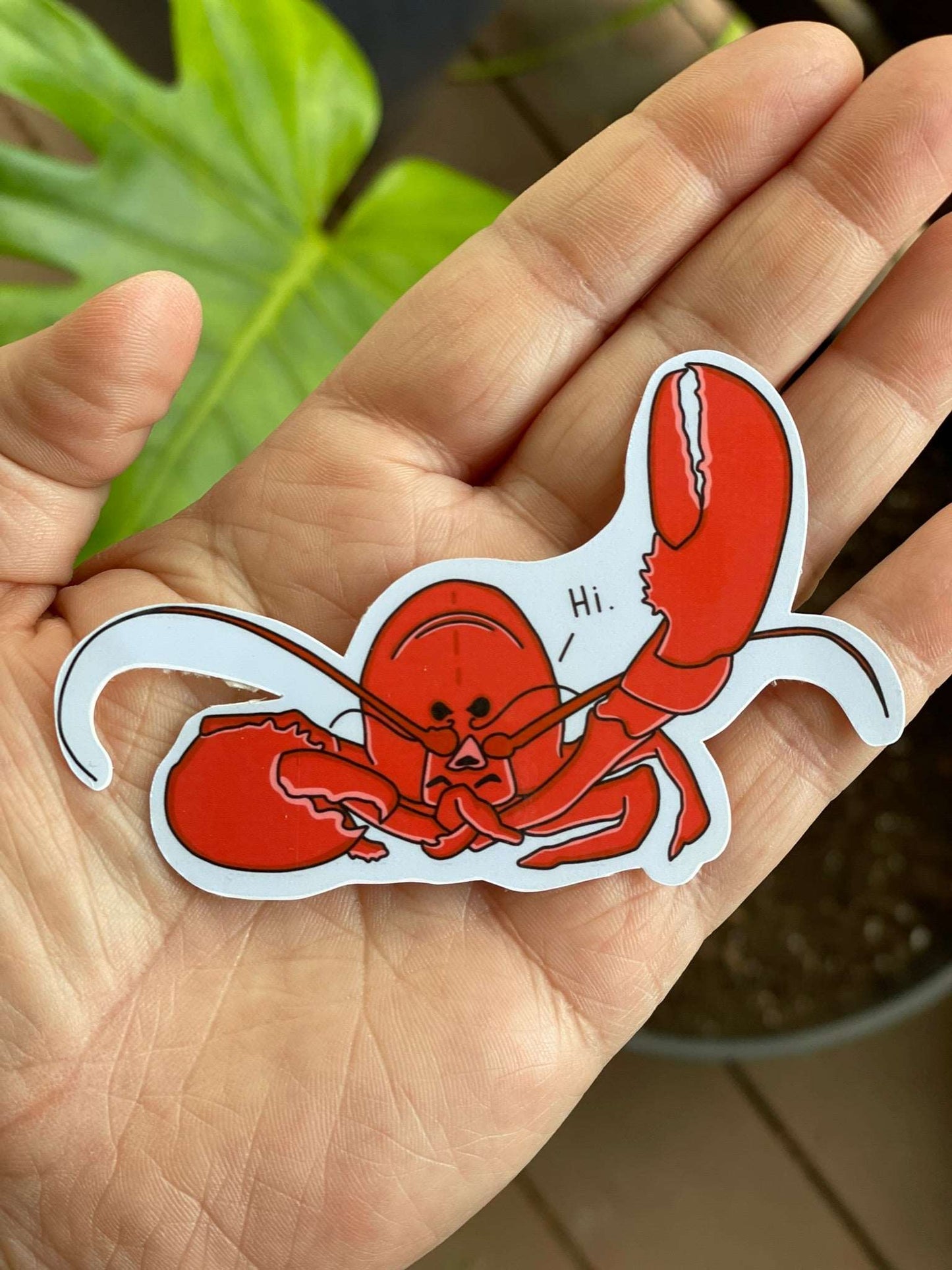 Friendly Lobster Vinyl Sticker