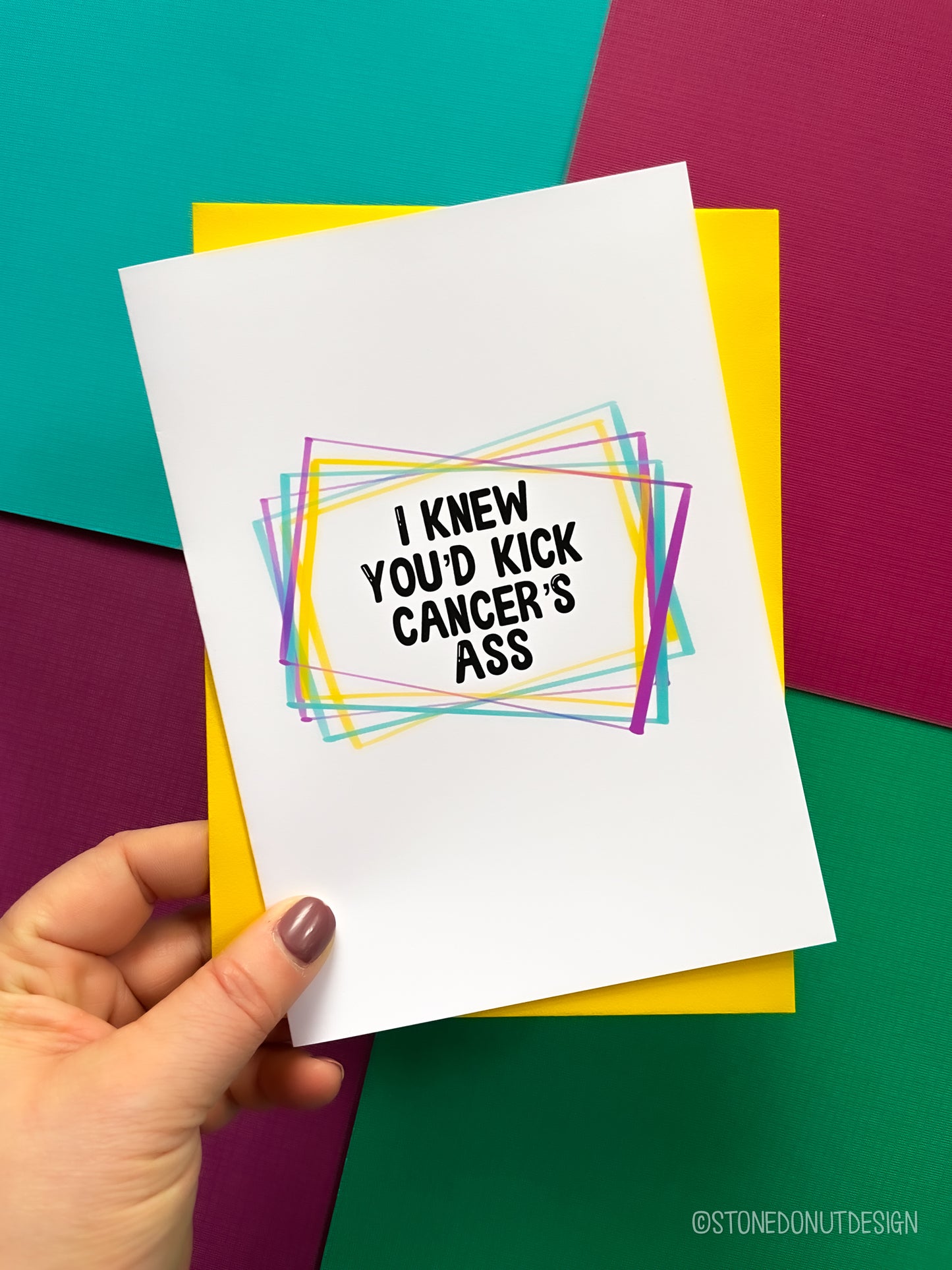 Kicked Cancer's Ass Card by StoneDonut Design