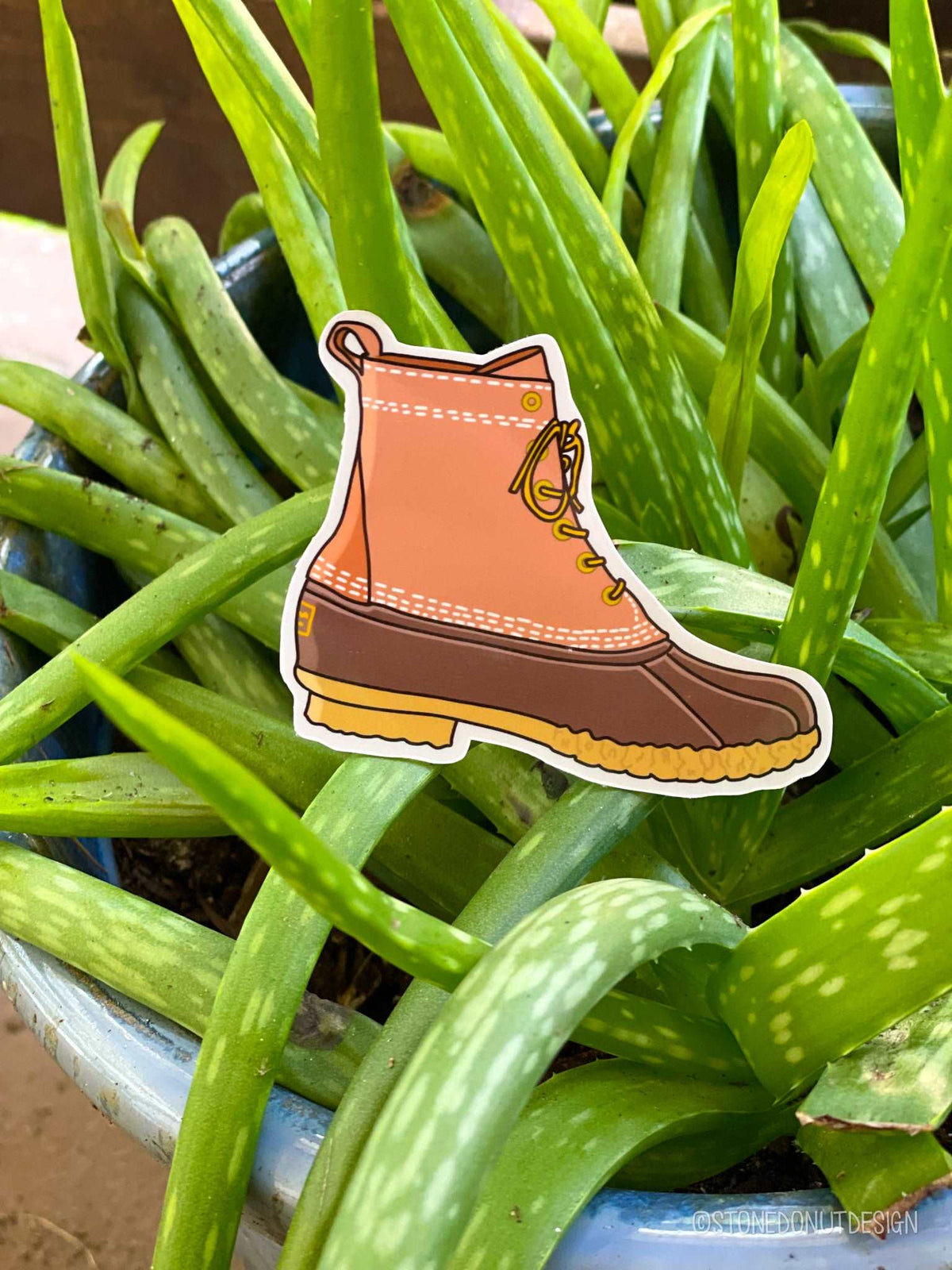 Bean Boot Sticker Bean Boot Mainer Sticker – Stone Donut Design