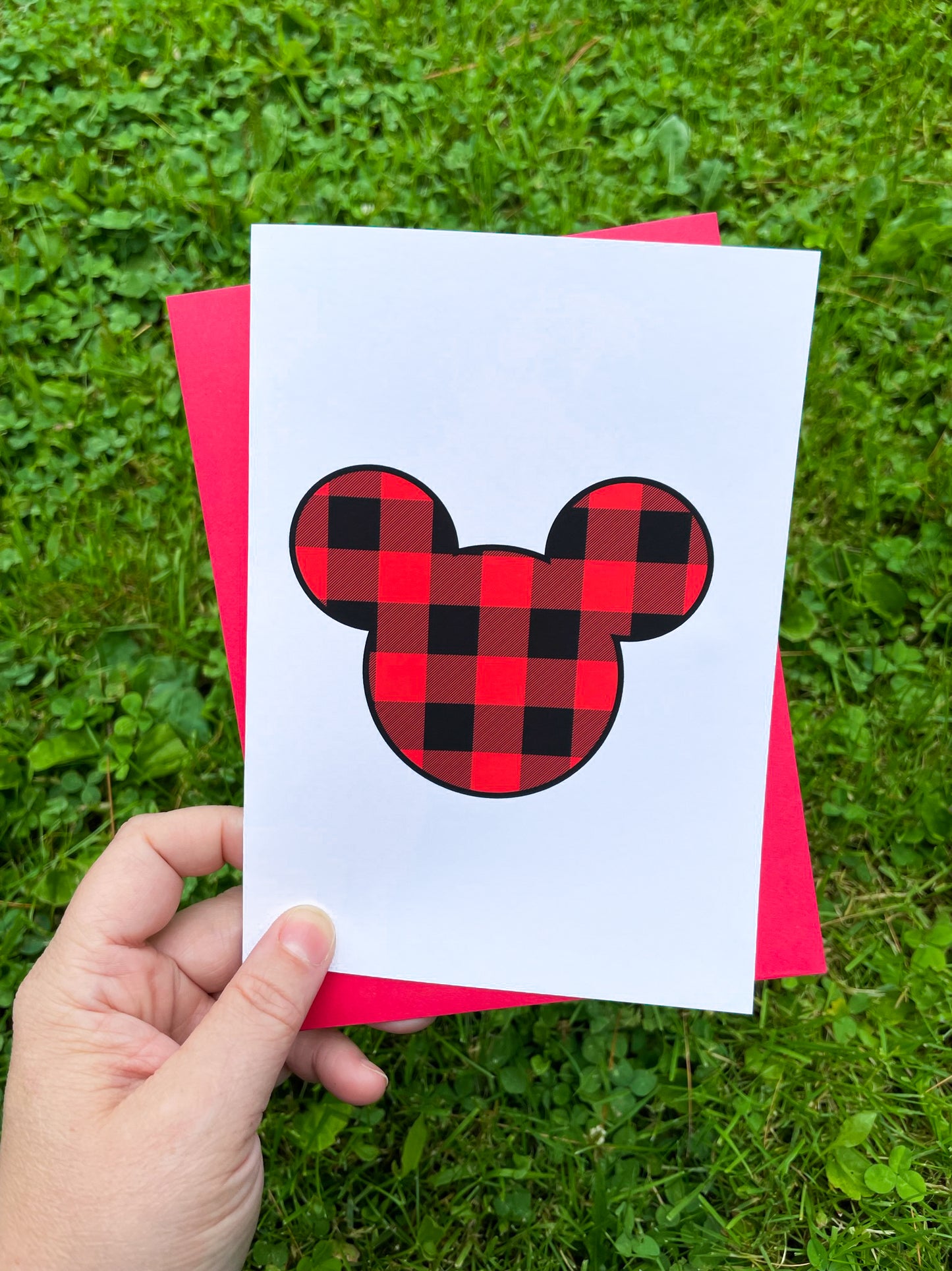 Plaid Mickey Card