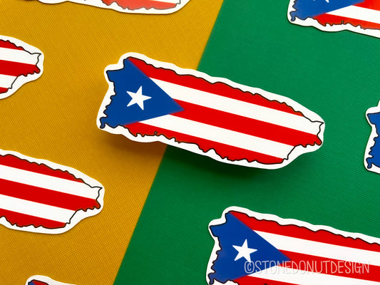 Puerto Rico Flag Vinyl Sticker