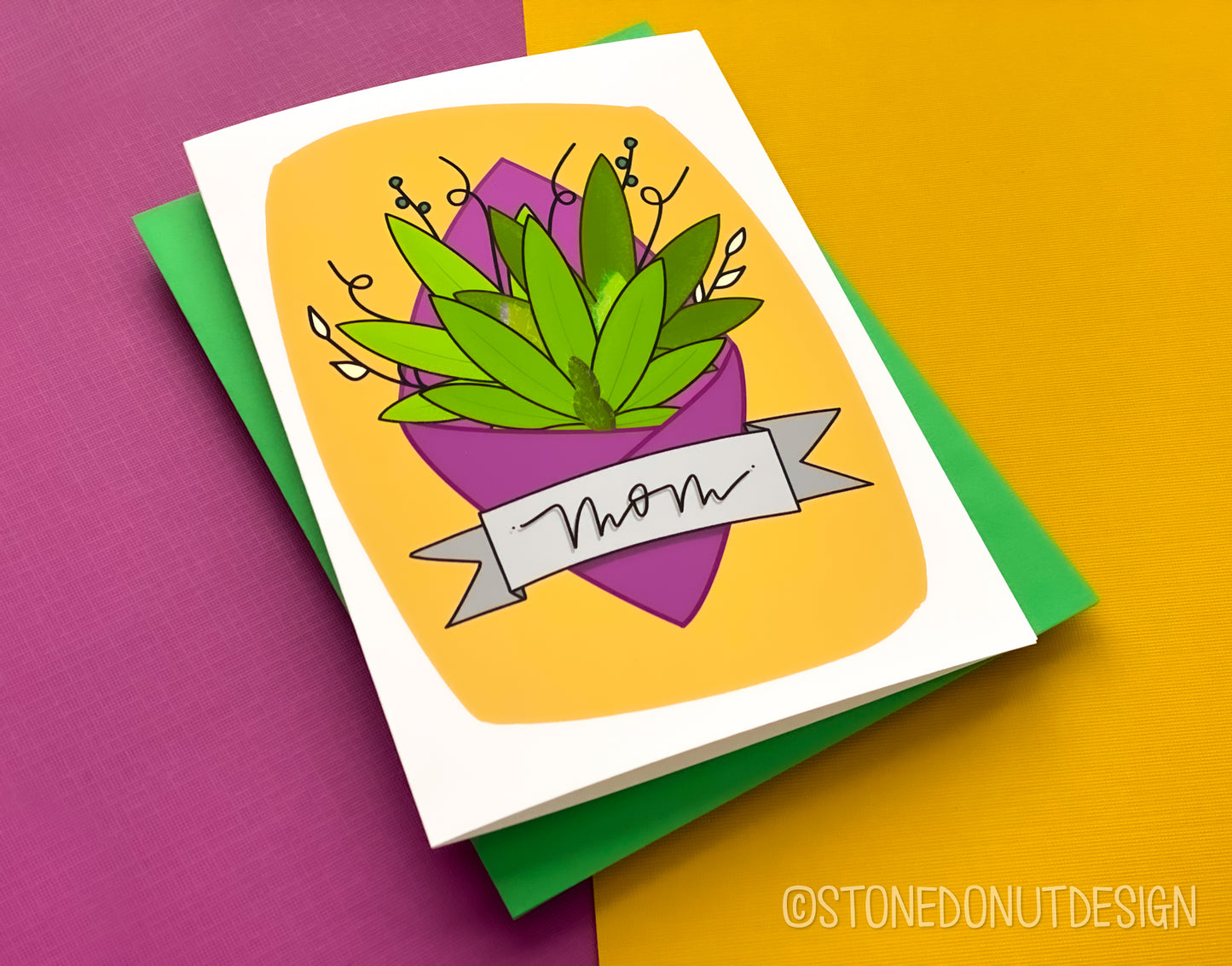 Stoney Mom Cannabis Bouquet Card