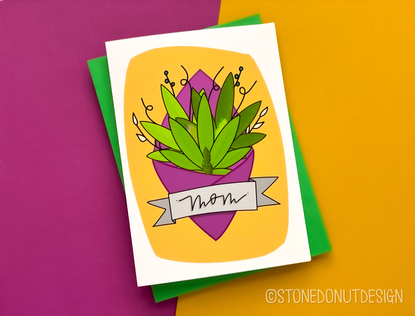 Stoney Mom Cannabis Bouquet Card