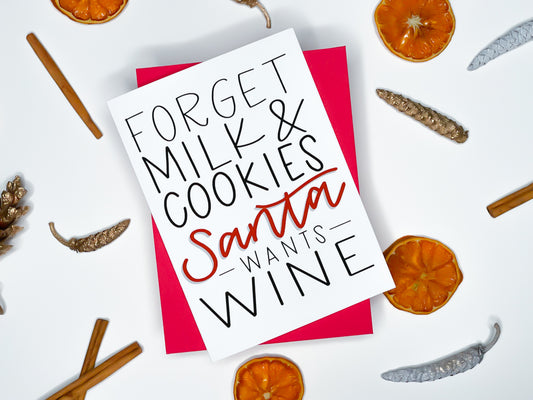 Santa Wants Wine Card