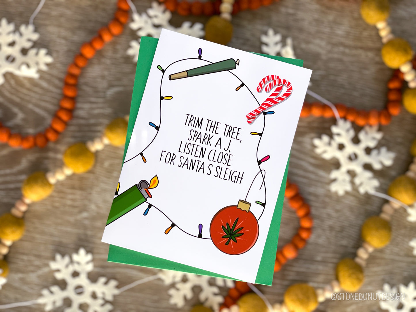 Spark a J Holiday Card by StoneDonut Design