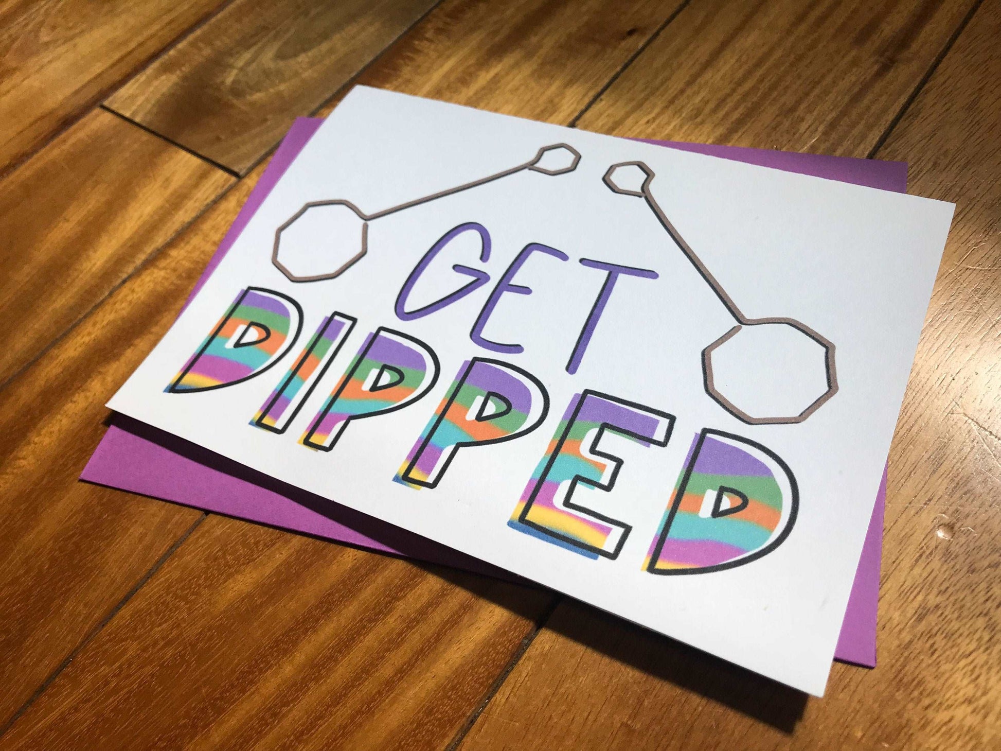 Get Dipped Colored Eggs Funny Handmade Easter Card by StoneDonut Design