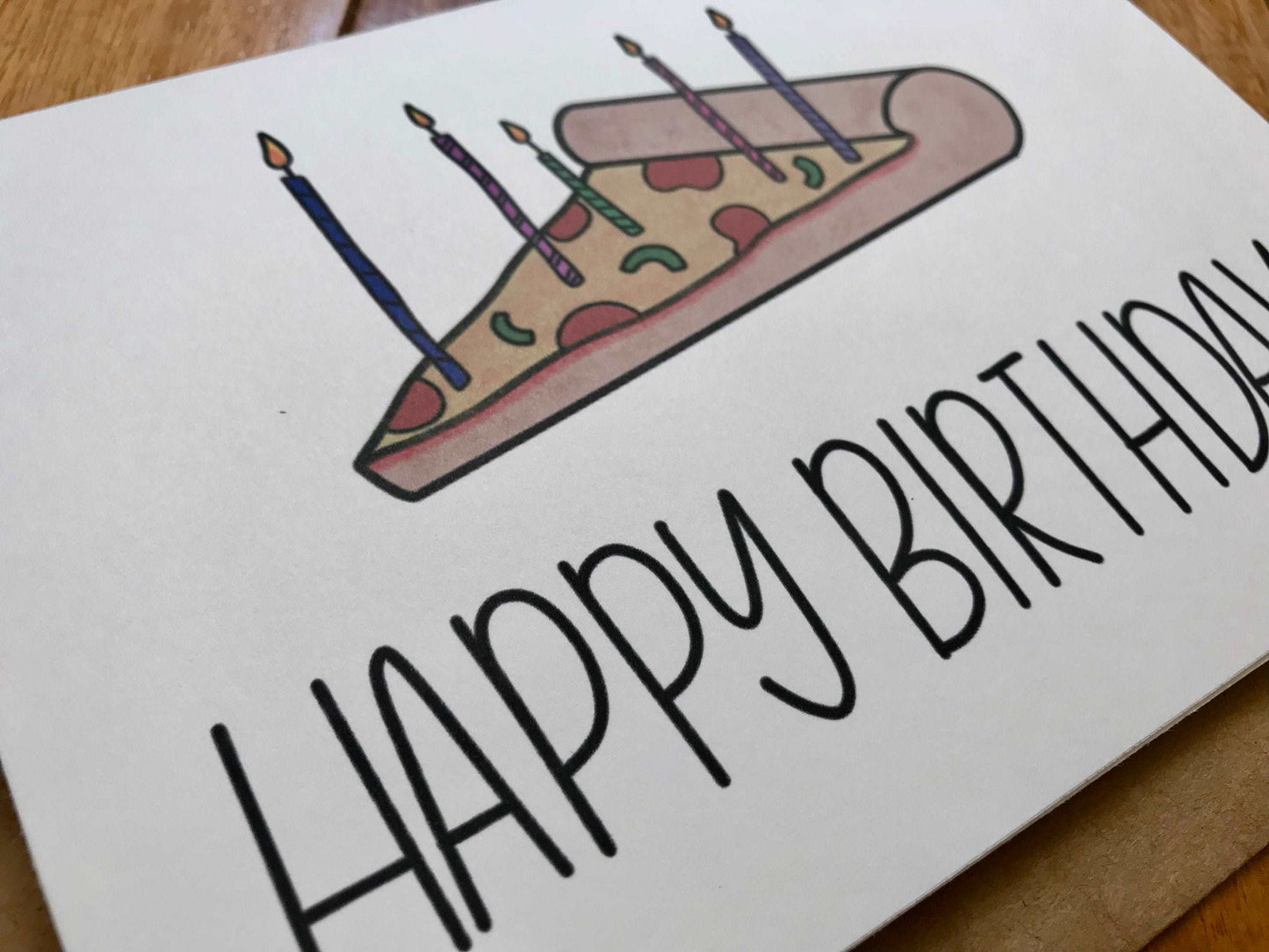 Fun Pizza Birthday Card by StoneDonut Design
