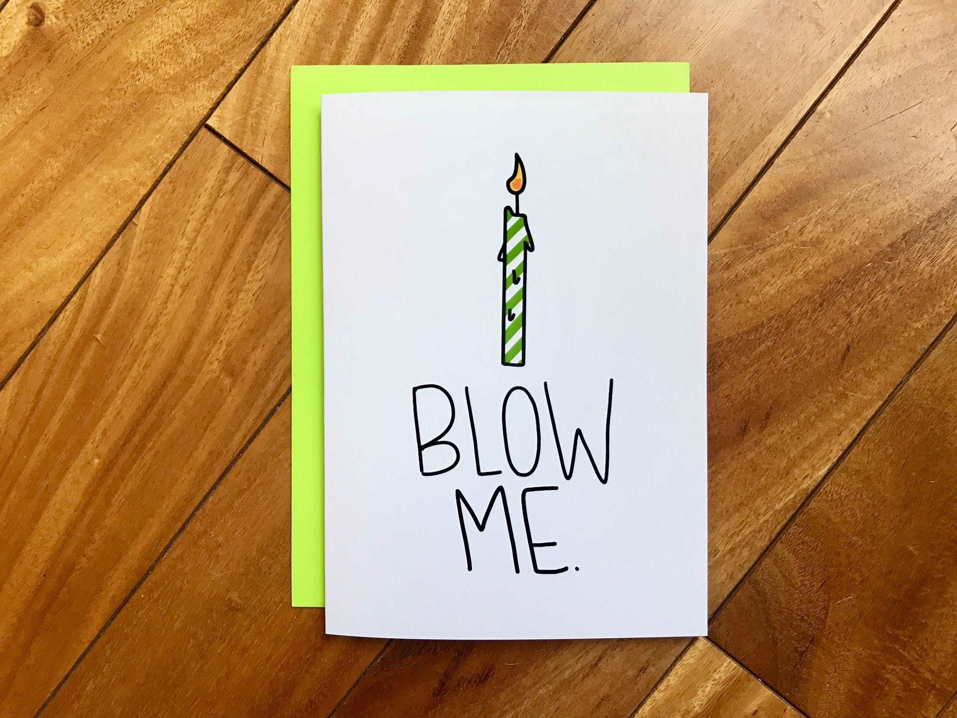 Blow Me Rude Birthday Card by StoneDonut Design