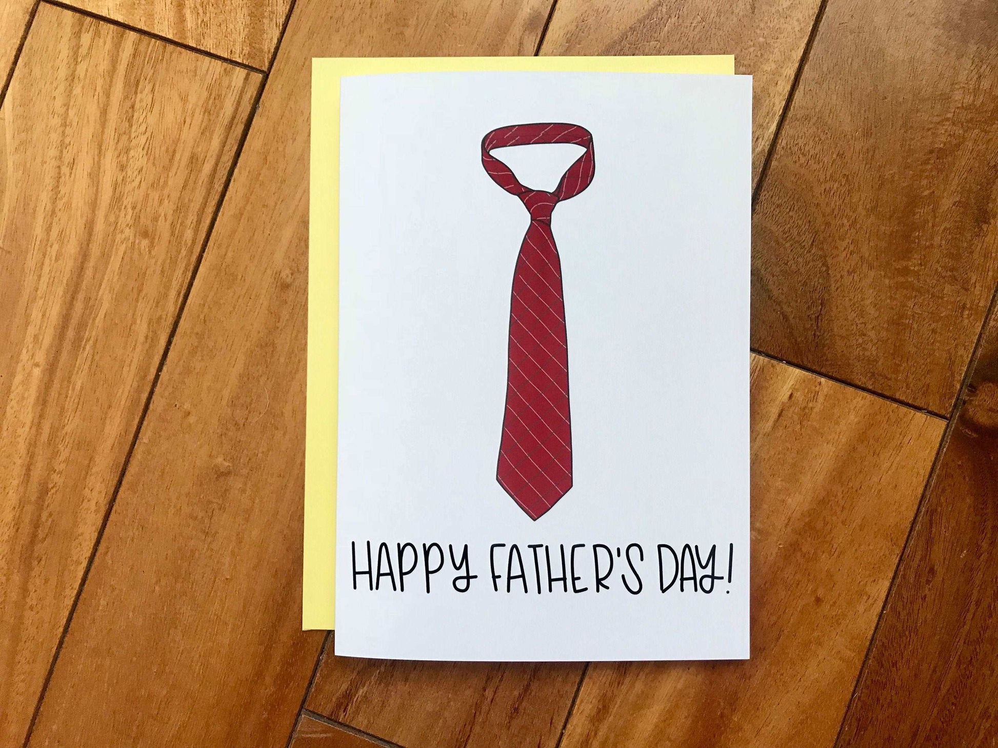 Father's Day Handmade Necktie Card by StoneDonut Design