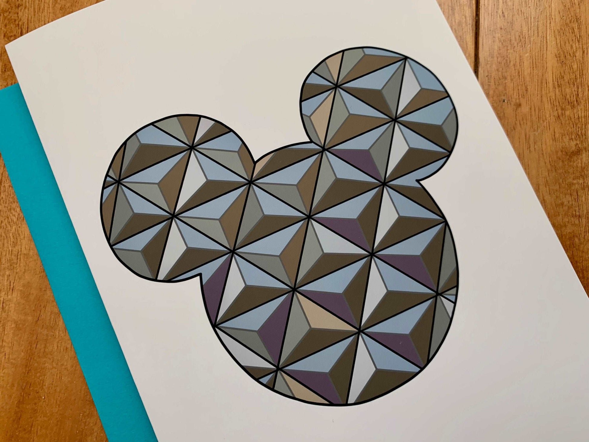 Fun Mickey Ears Epcot Card by StoneDonut Design