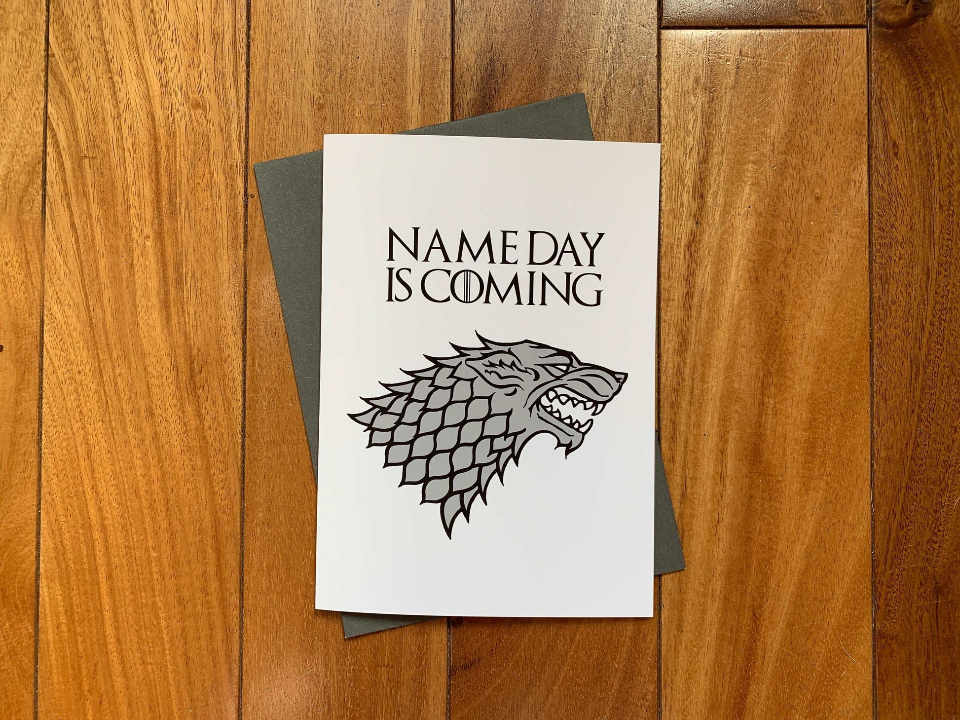 Game of Thrones Name Day is Coming Birthday Card by StoneDonut Design