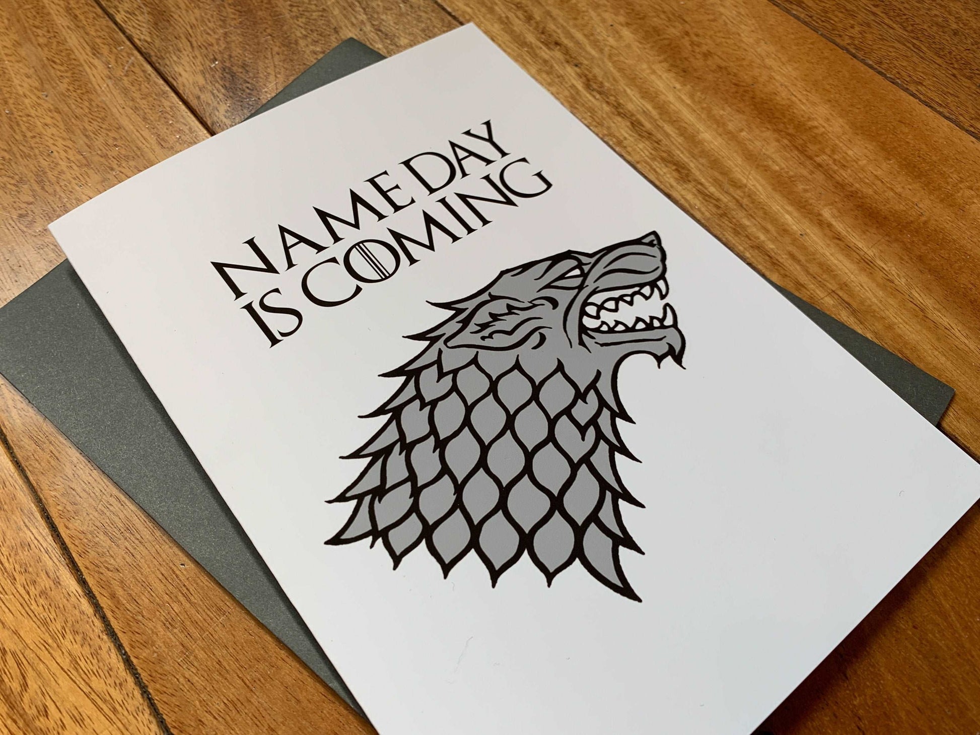 Game of Thrones Name Day is Coming Birthday Card by StoneDonut Design