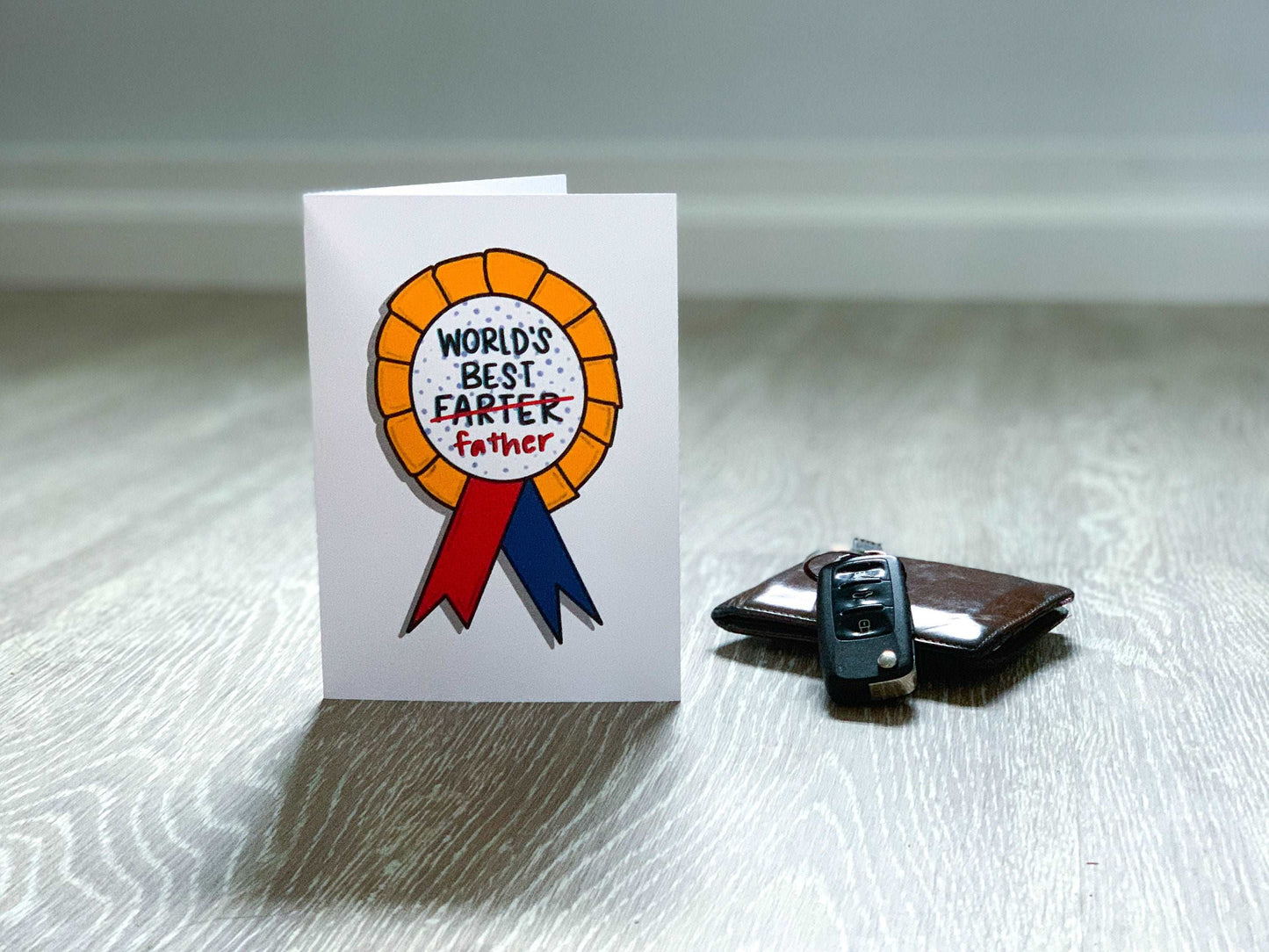Funny Rude Father's Day Card World's Best Farter by StoneDonut Design
