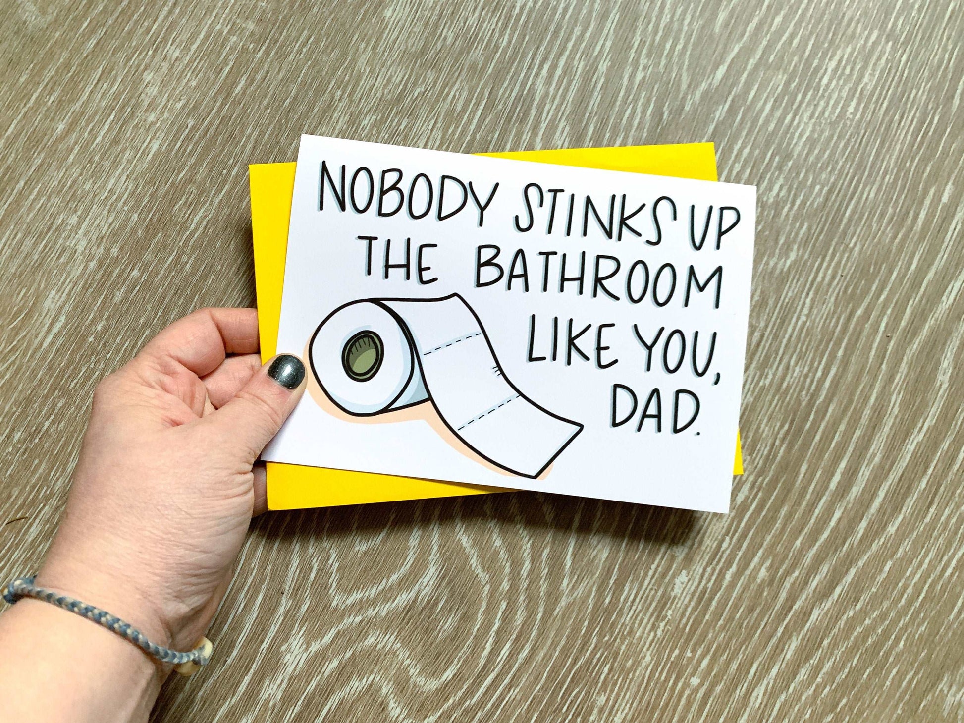 Funny Rude Father's Day Handmade Card by StoneDonut Design