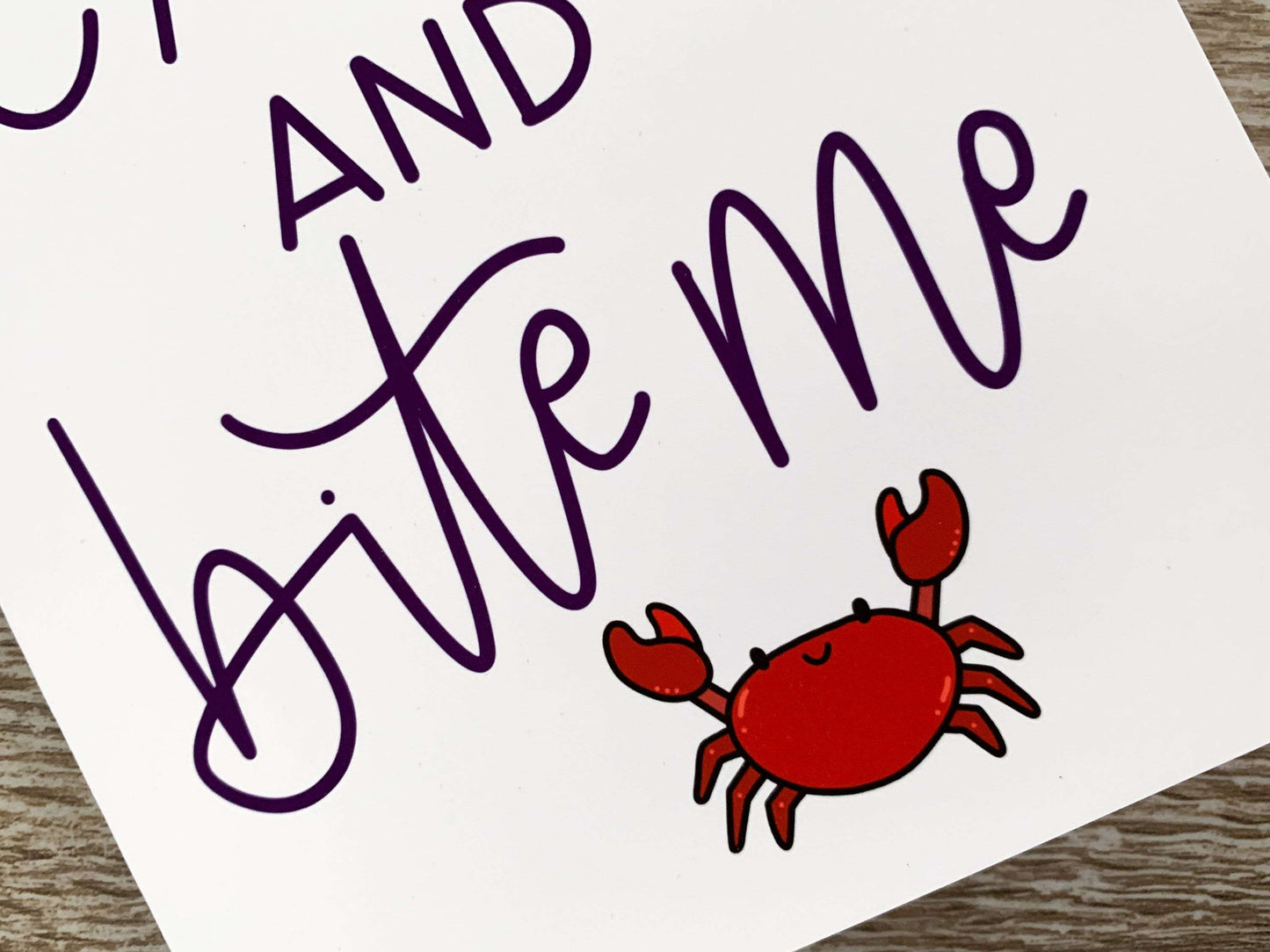 Funny Handmade Note Card Keep Calm and Bite Me by StoneDonut Design