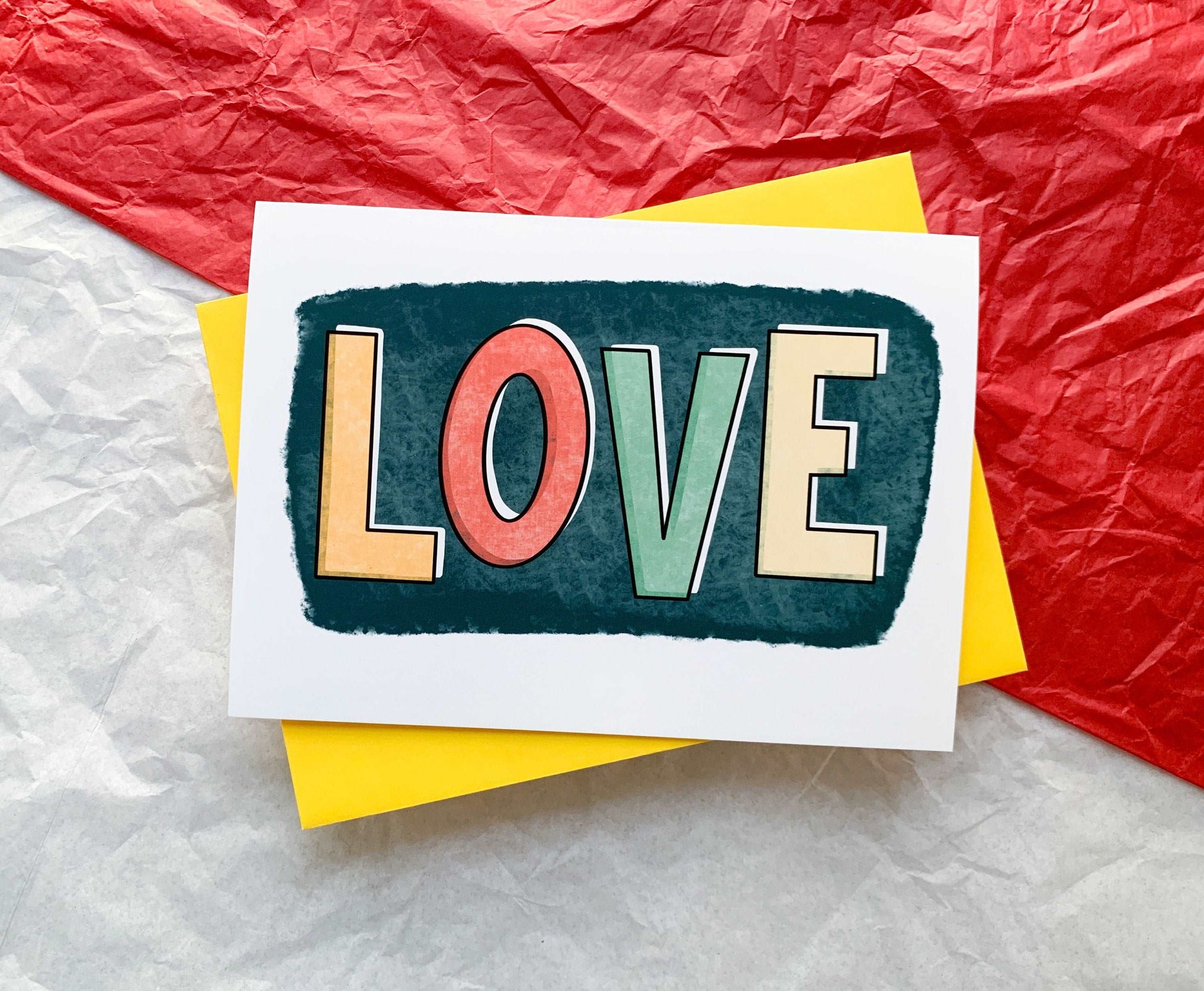 Fun Handmade Valentine Love Block Letters by StoneDonut Design