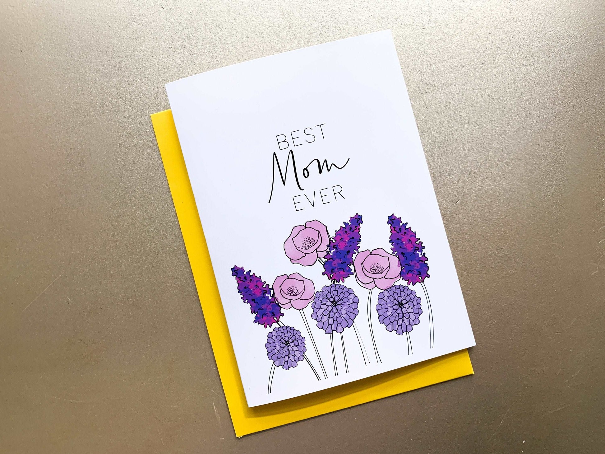 Best Mom Ever Handmade Mother's Day Card by StoneDonut Design