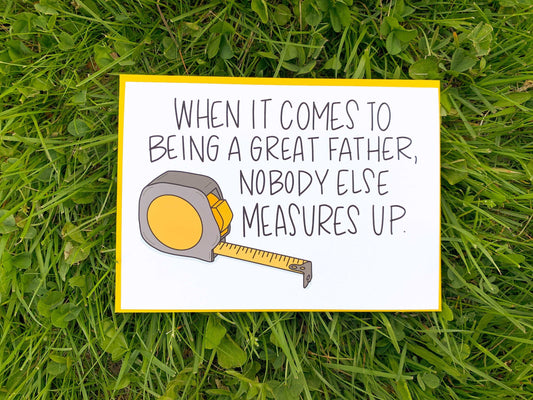 Construction Father's Day Measures Up Card by StoneDonut Design