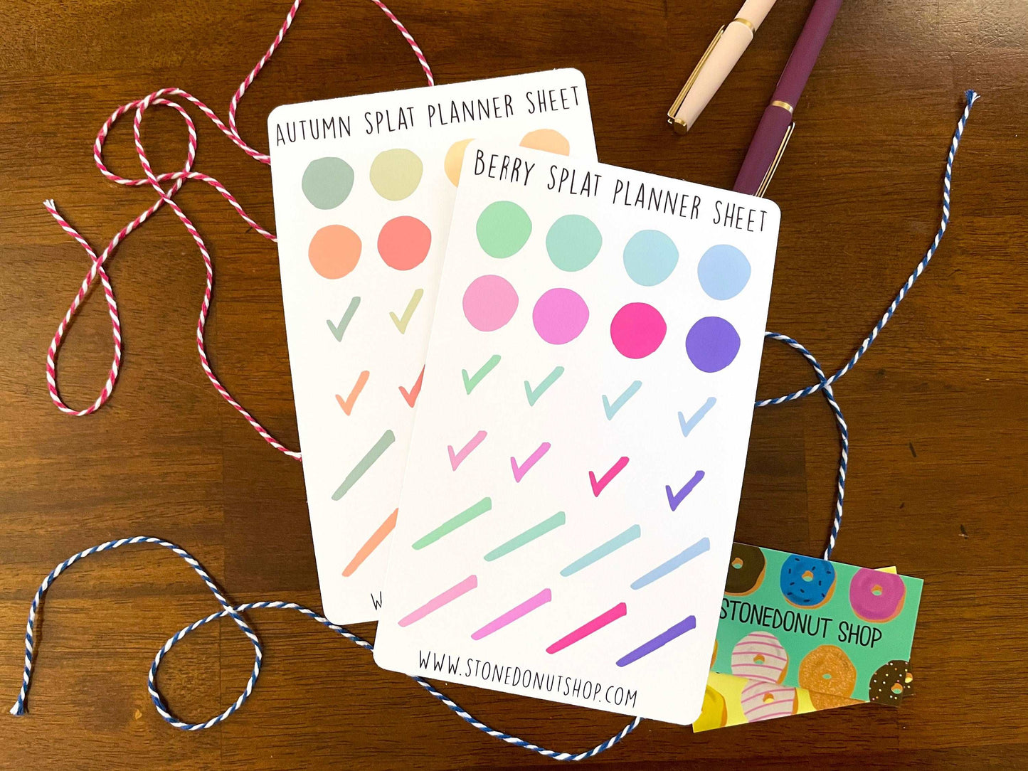 Colorful Splat Planner Sticker Sheet by StoneDonut Design