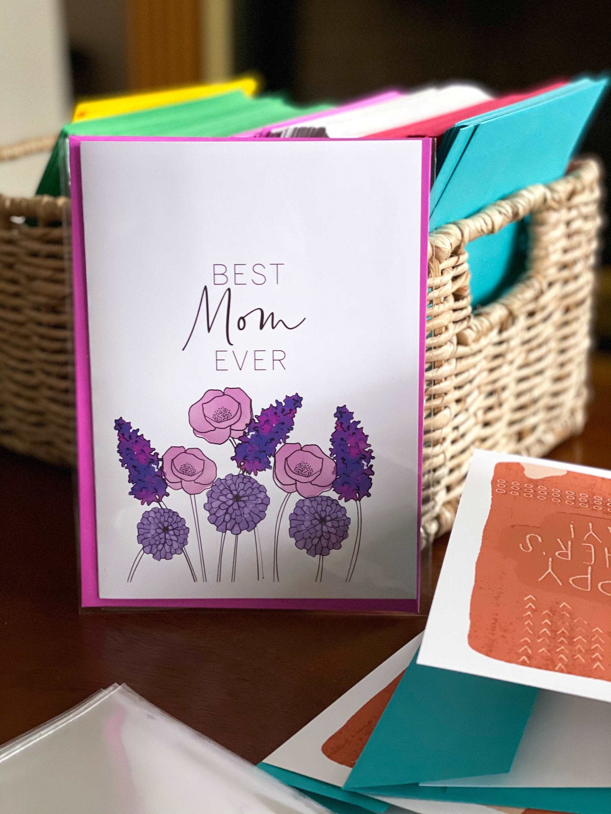 Best Mom Ever Handmade Mother's Day Card by StoneDonut Design