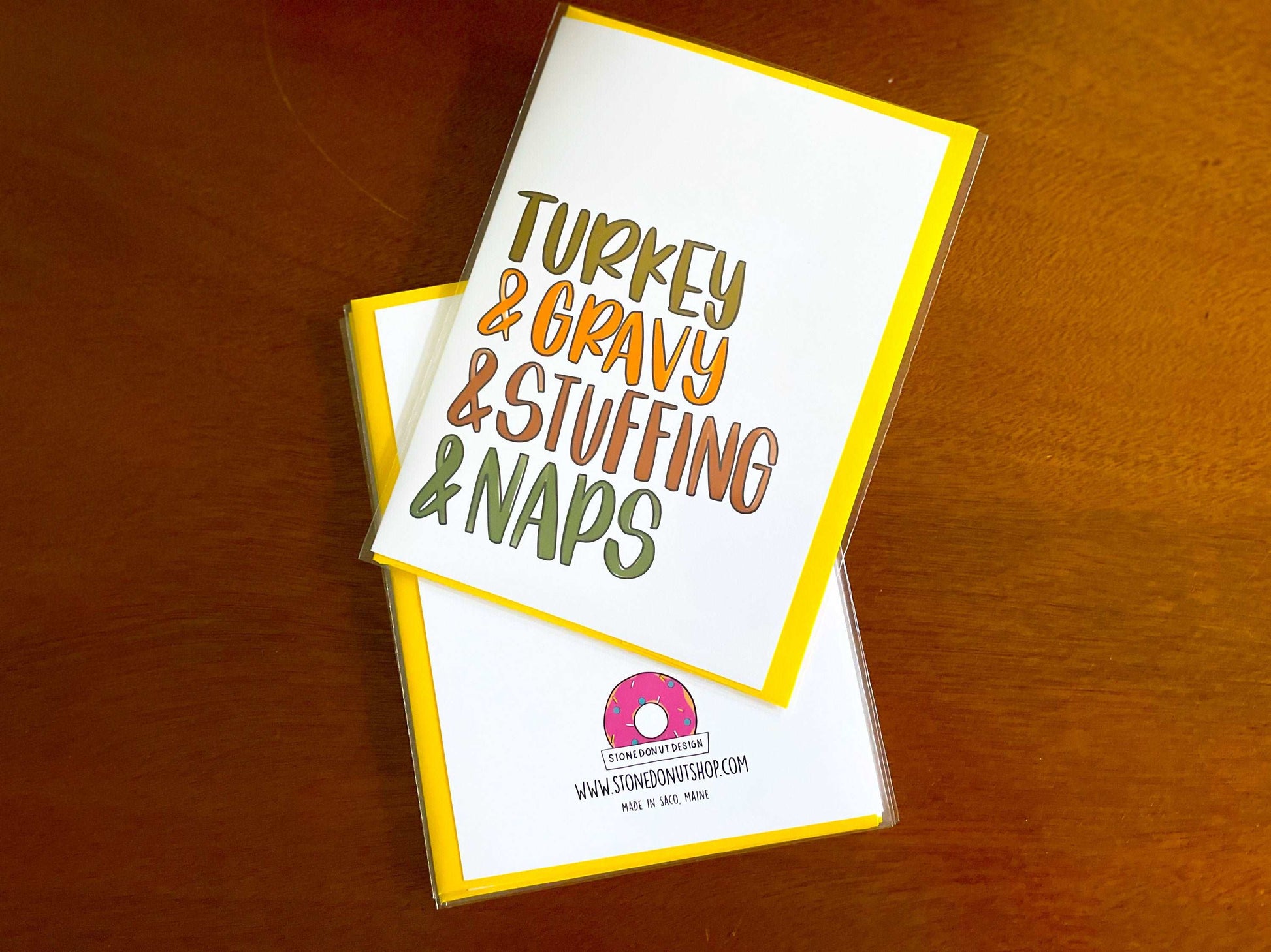 Fun Thanksgiving Card - Turkey Gravy Stuffing Naps by StoneDonut Design