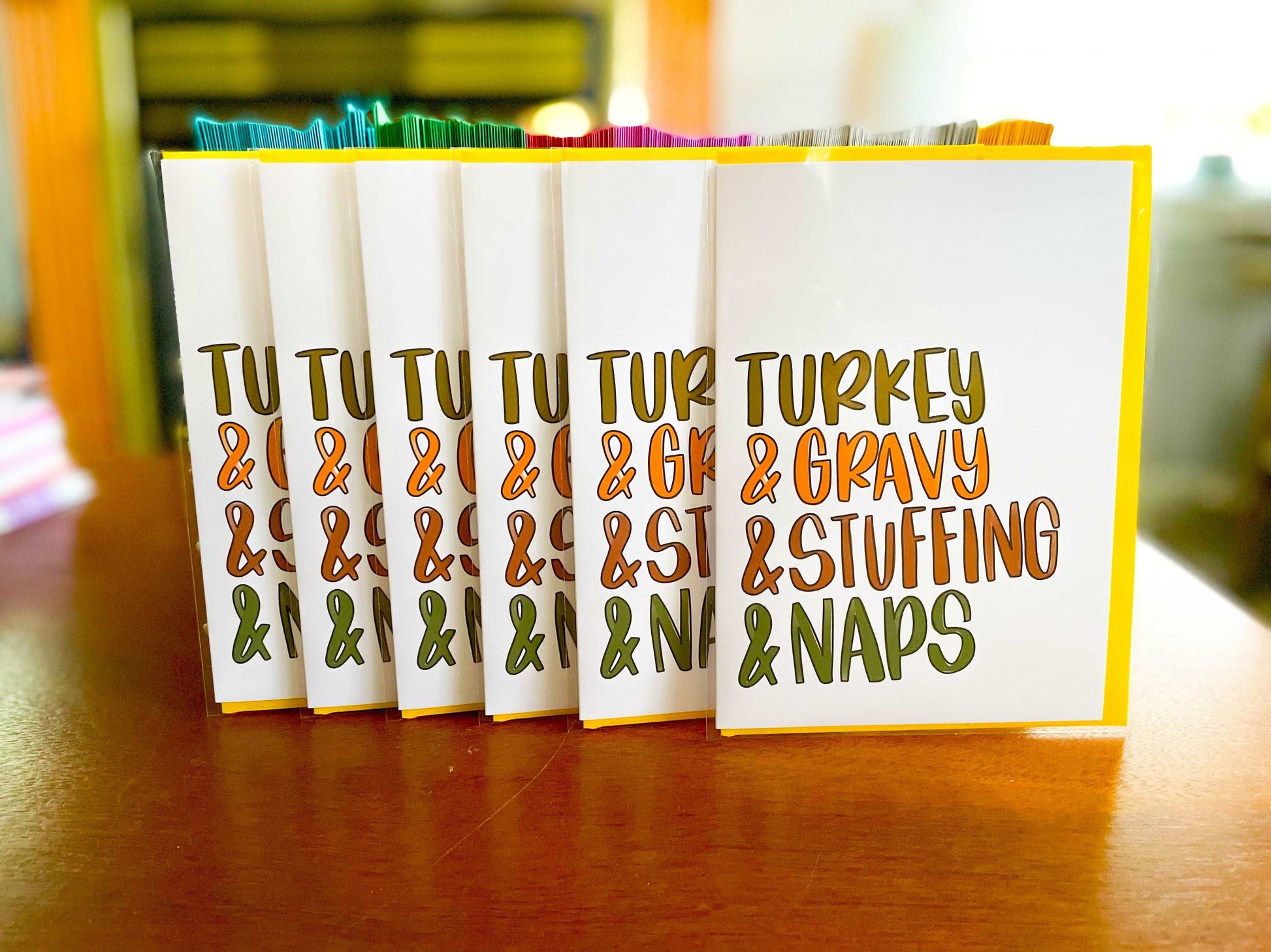 Fun Thanksgiving Card - Turkey Gravy Stuffing Naps by StoneDonut Design