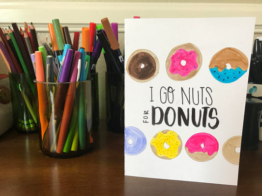 Go Nuts for Donuts Card by StoneDonut Design
