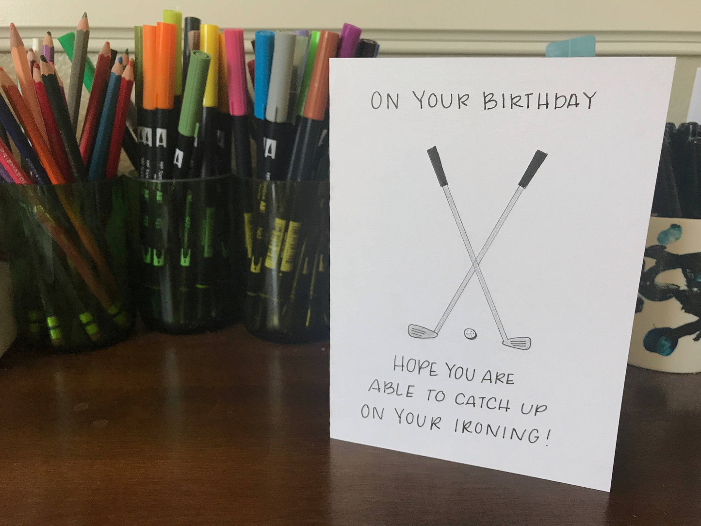 Happy Birthday Golf Card by StoneDonut Design