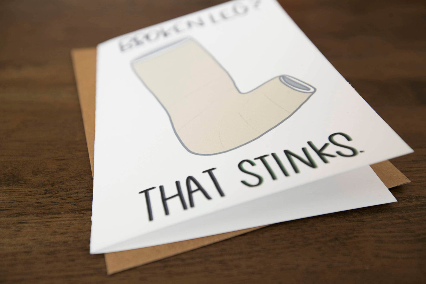 Broken Leg Card by StoneDonut Design