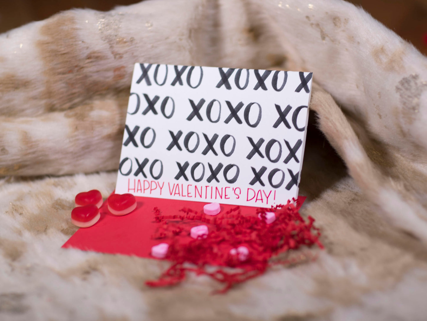 XOXO Happy Valentine's Day Card by StoneDonut Design