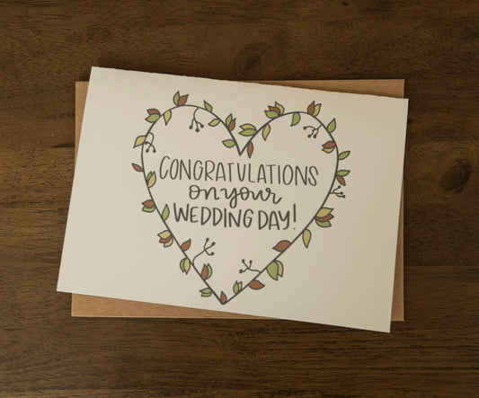 Congrats on Your Wedding Day by StoneDonut Design