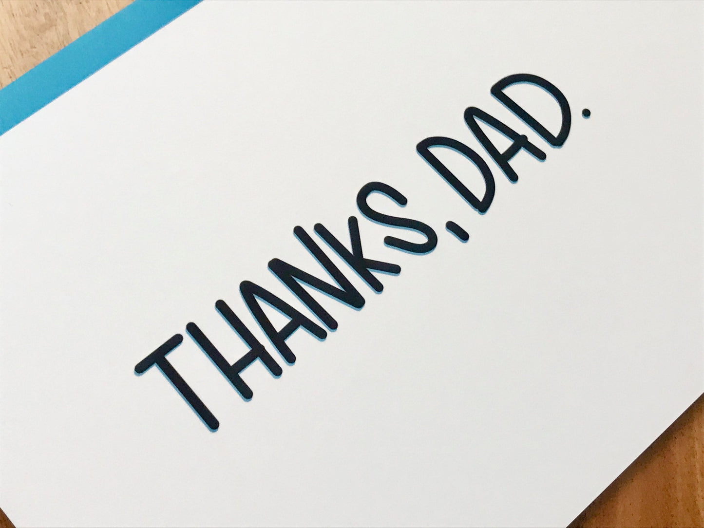 Thanks Dad Simple Father's Day Card by StoneDonut Design