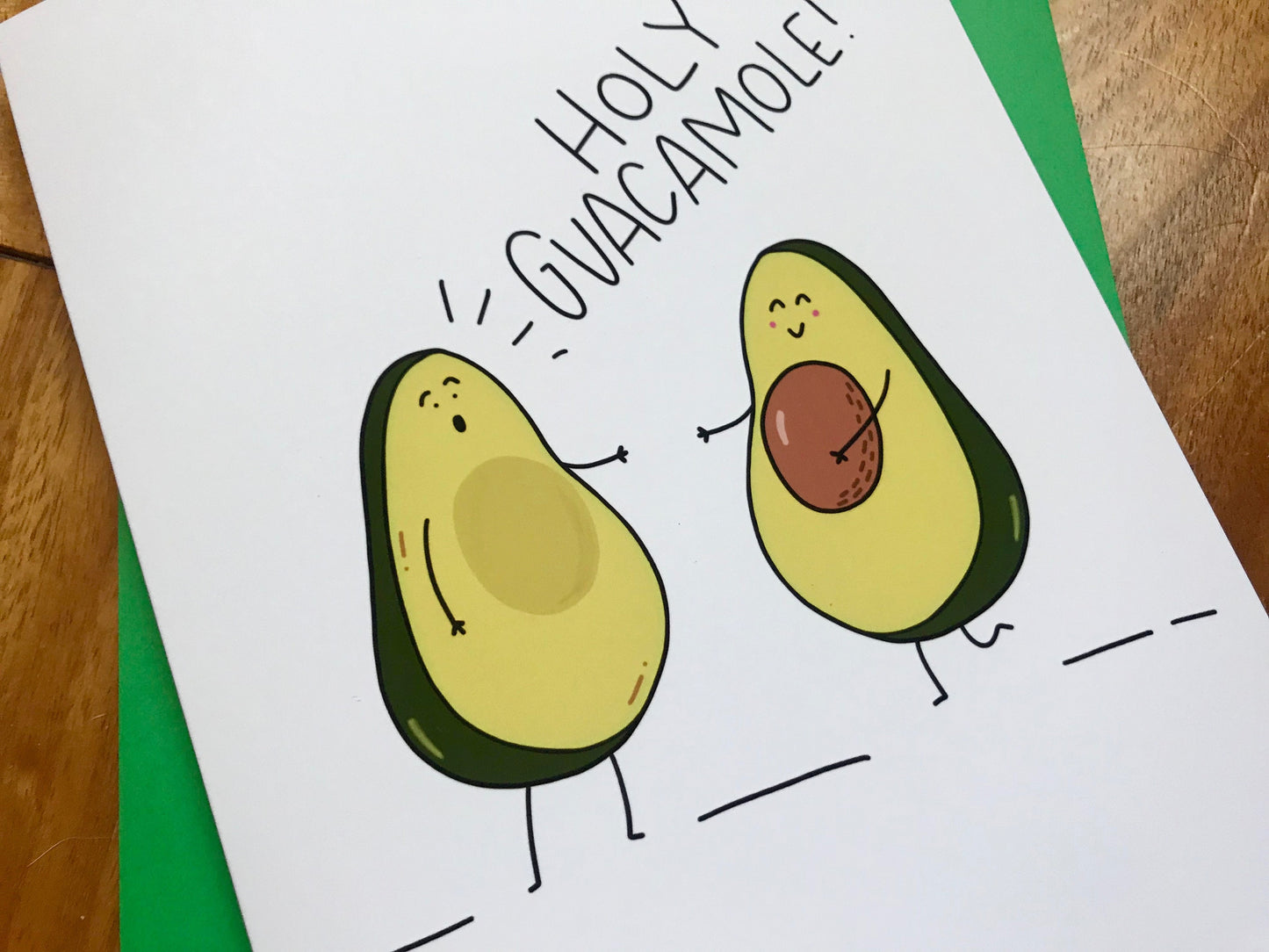New Baby Pregnancy Handmade Card Holy Guacamole Avocado by StoneDonut Design