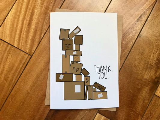 Thank You Boxes handmade card by StoneDonut Design