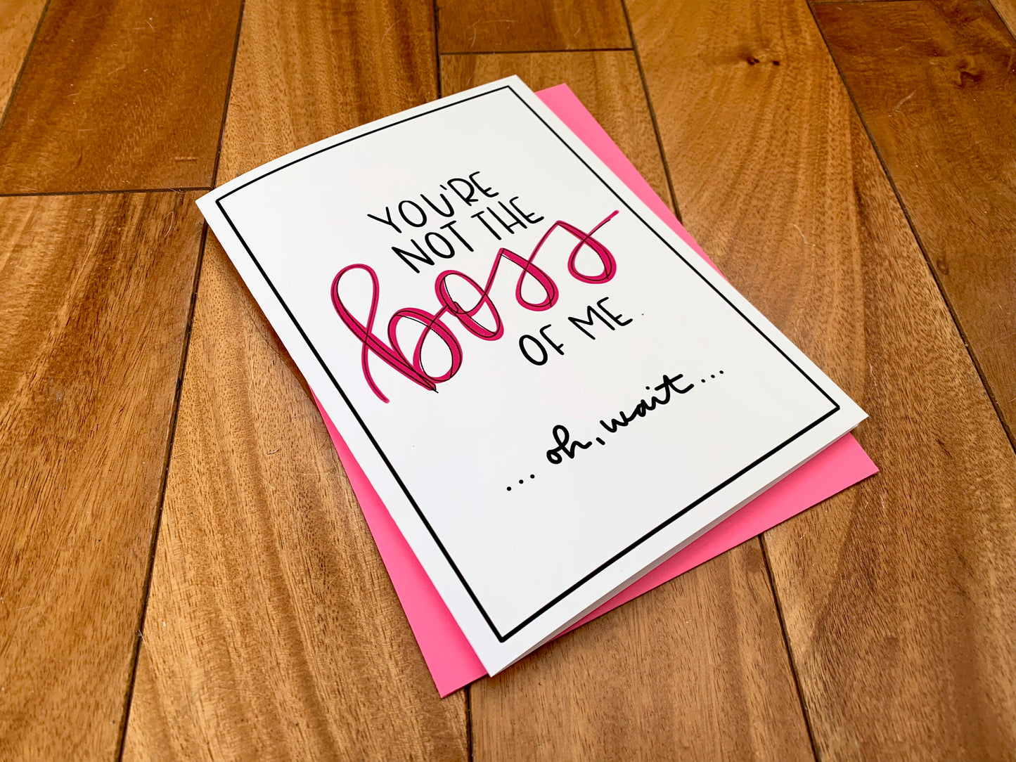 You're Not the Boss of Me Funny Boss's Day Card by StoneDonut Design