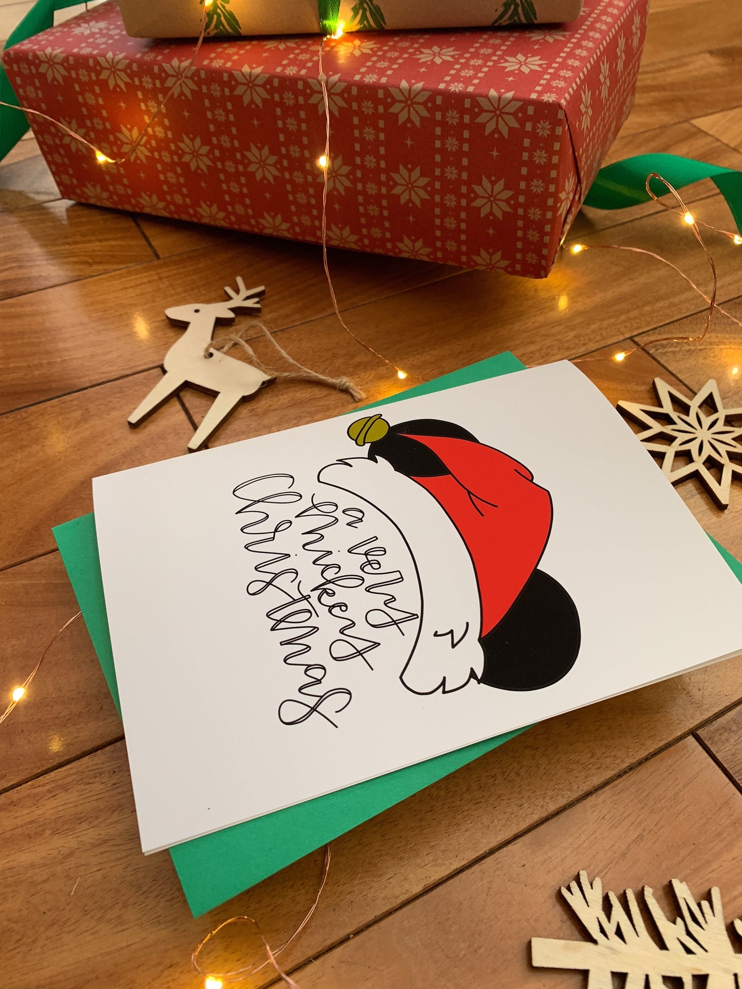 Handmade Disney A Very Mickey Christmas Holiday Card by StoneDonut Design