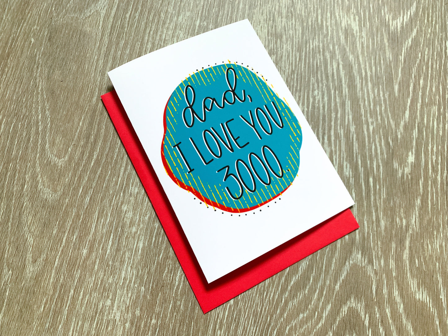Marvel Inspired Father's Day Card Love You 3000 by StoneDonut Design